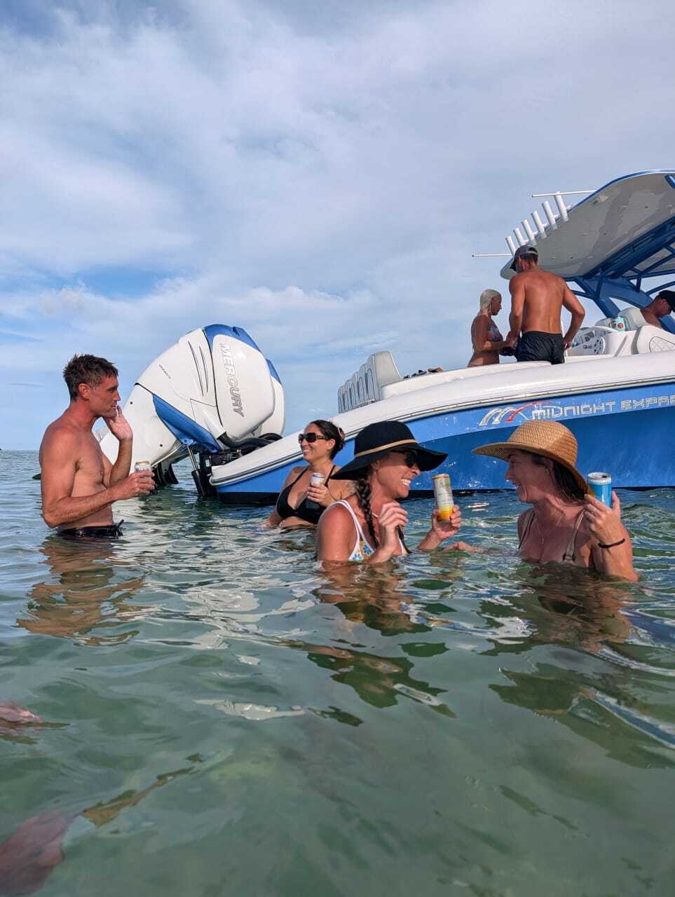 Guests relaxing in the water